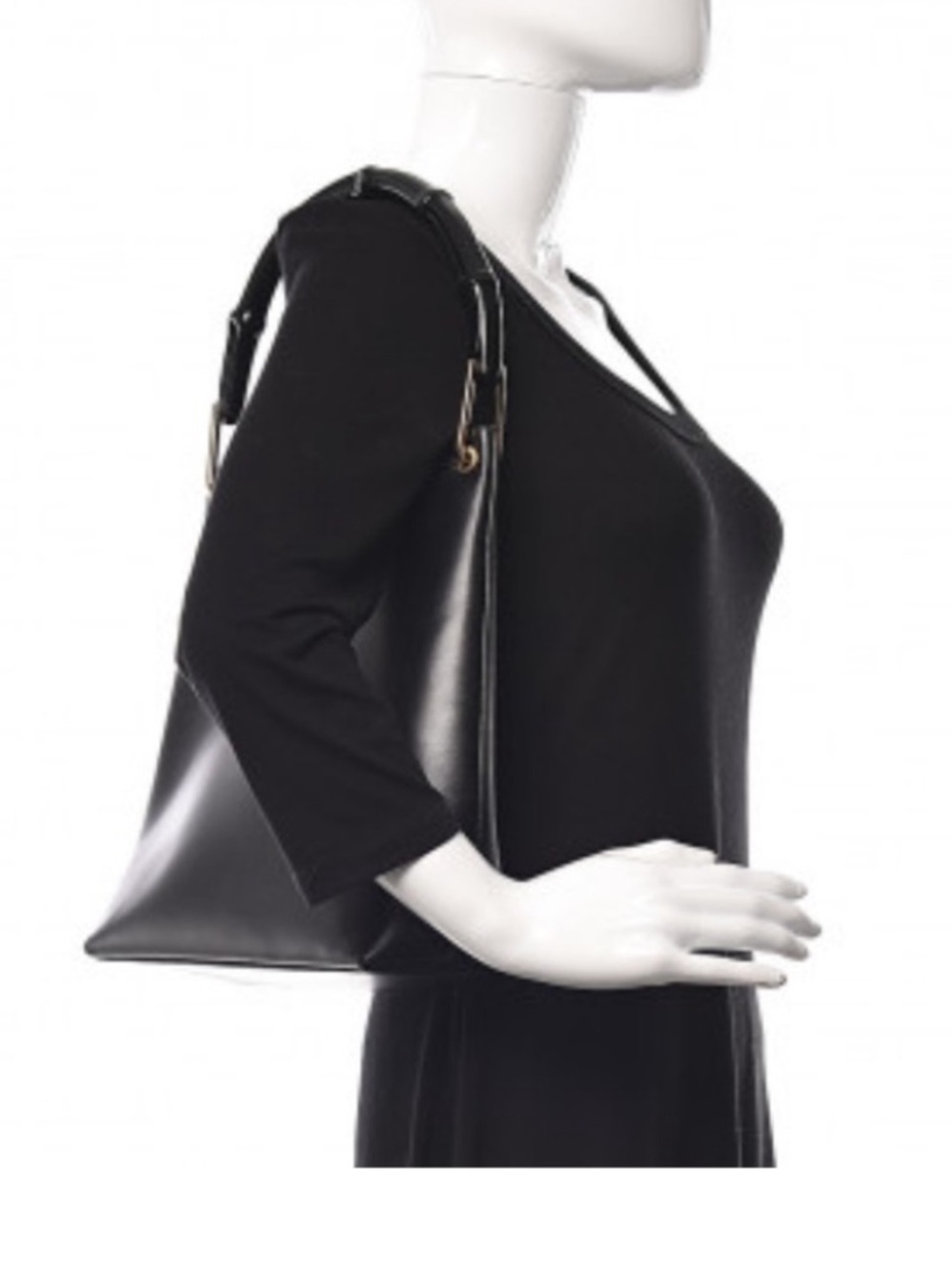 Gucci Bamboo Black Leather Shoulder Bag - Picture 12 of 12